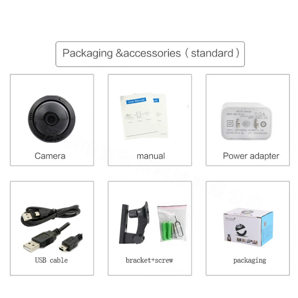 1080P HD домашняя камера видеонаблюдения беспроводная умная WiFi ночного видения