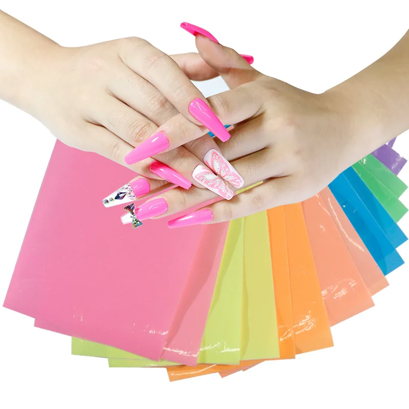 16 шт. 3D голографическая огонь винил для ногтей Стикеры s блеск лазерных пламя