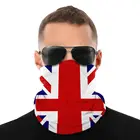 Шарфы британский флаг Юнион Джек маска на половину лица для мужчин и женщин модный шарф-труба трубчатые банданы многофункциональные головные уборы для езды на велосипеде