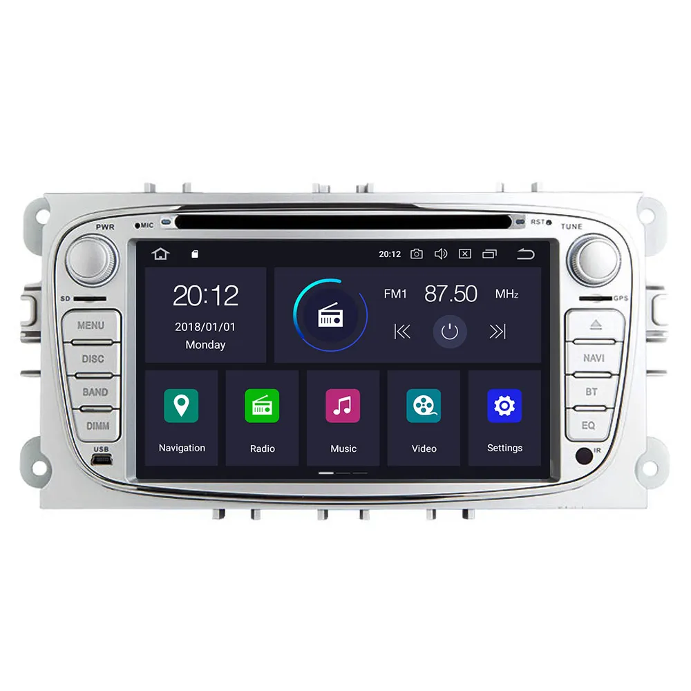 Автомобильный мультимедийный плеер Android 9. 0 4G + 12GB GPS Авторадио для FORD