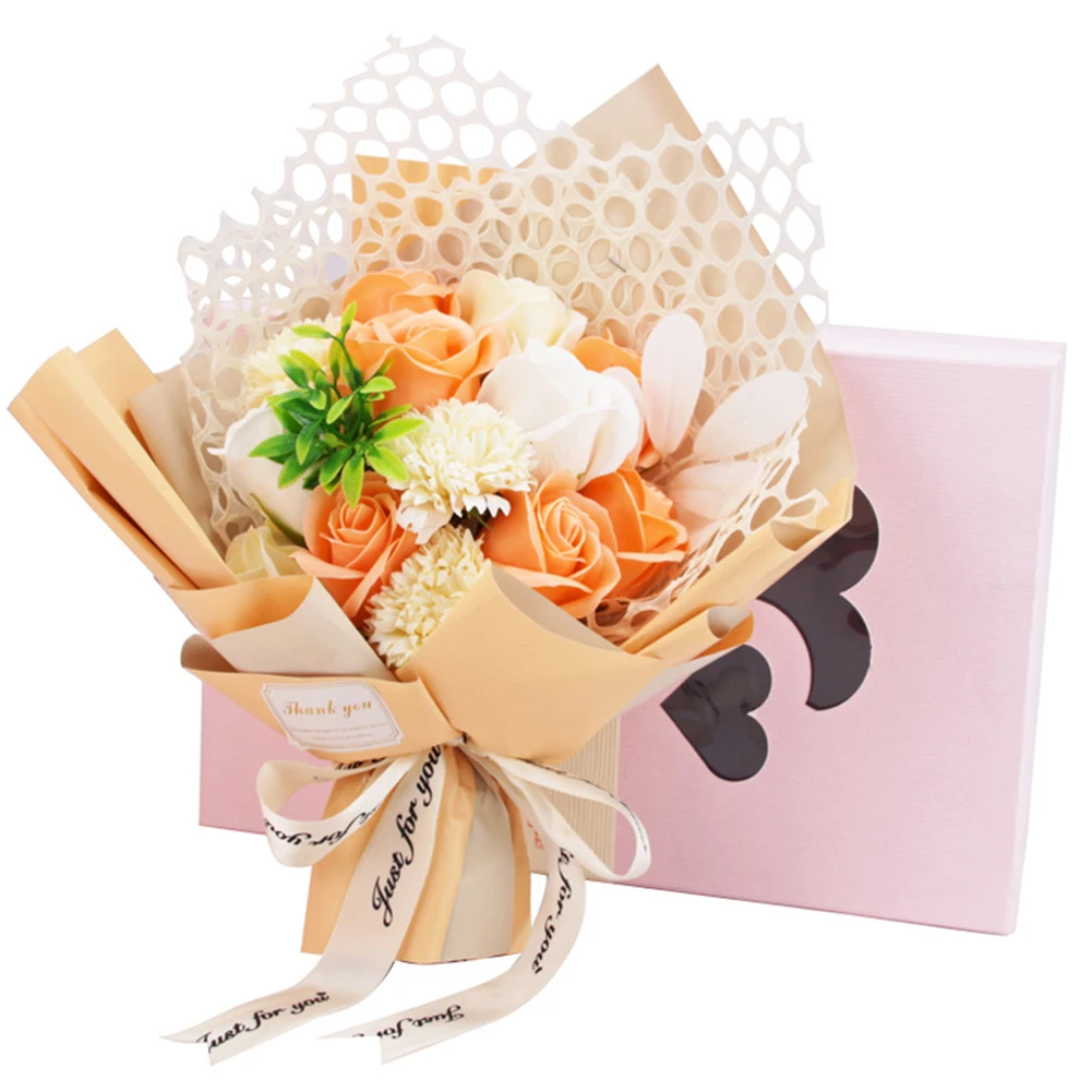 

Mothers Day Gift Soap Flower Rose Carnation Bouquet Romantic Soap Flower Bouquets for Birthday Wedding Drop Shipping