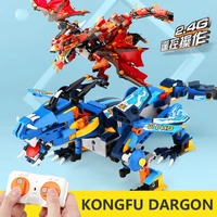 mould king moc rc dinosaure model remote control dragon building blocks brick assembly diy educational toys for kids