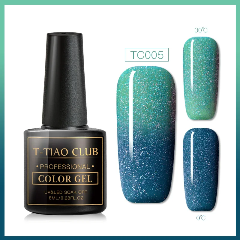 DS07720 T-TIAO клубный Радужный термальный меняющий Цвет гель для ногтей голографический Лак Блеск температура замочить от УФ ногти гель лак - Цвет: DS07720