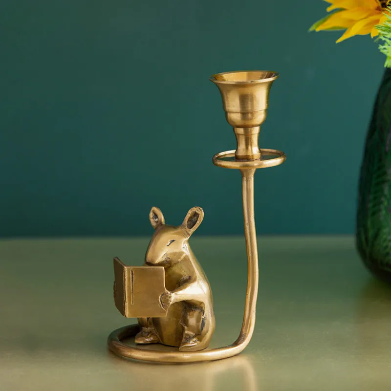 Винтажные металлические подсвечники золотой Простой Романтический винтажный