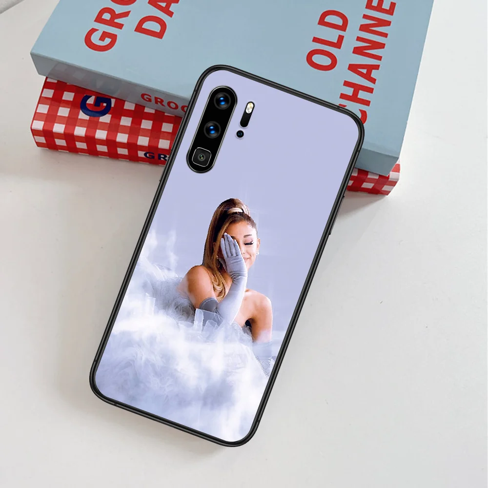 

Ariana Grande Singer Phone Case For Huawei P Mate Smart 10 20 30 40 Lite Z 2019 Pro black Cell Tpu Coque Fashion Etui Painting