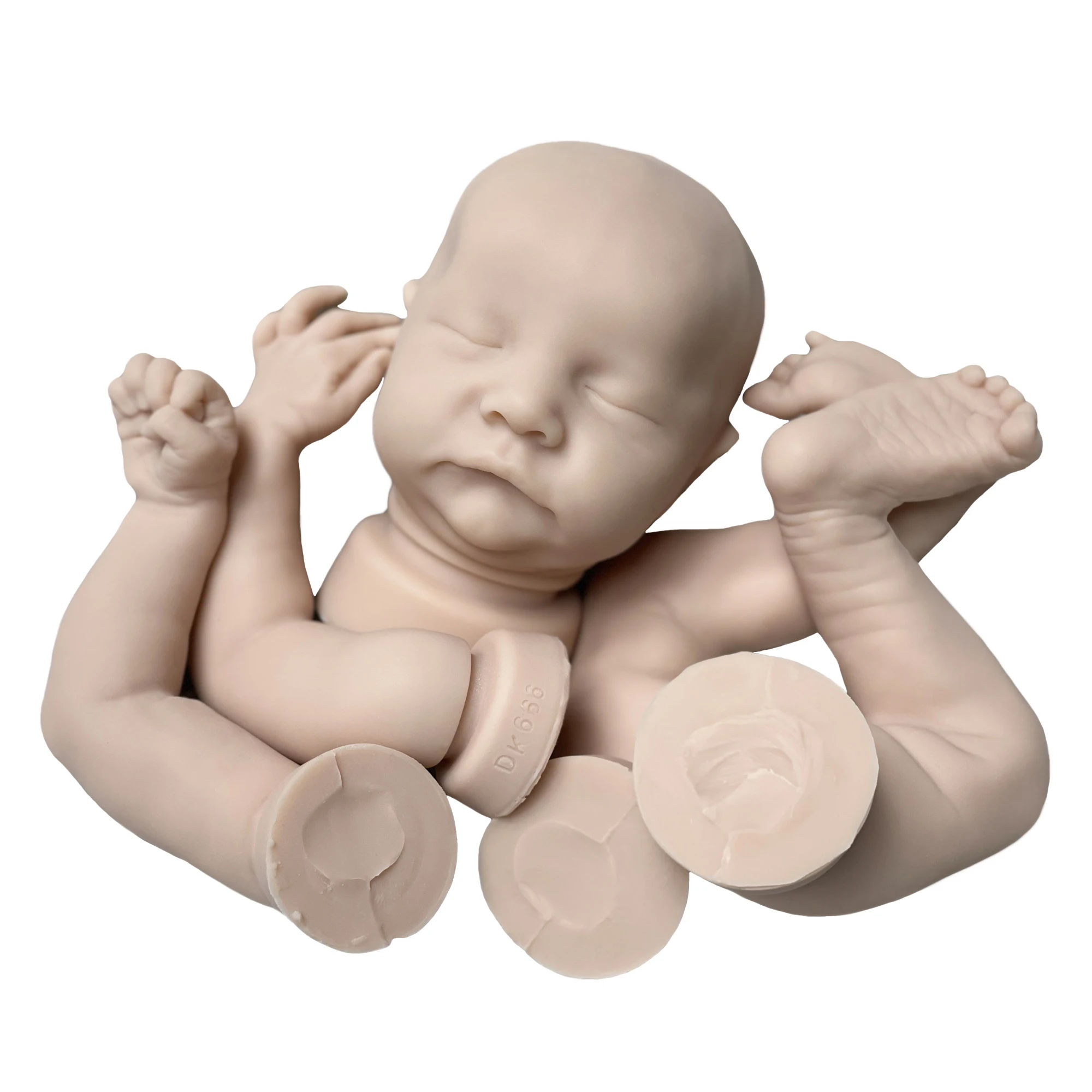 

ACESTAR 18 Inch 20 Inch Reborn Doll Kit Unpainted Blank Solid Platinum Silicone Babies Dolls Kits that Look Real for Beginners