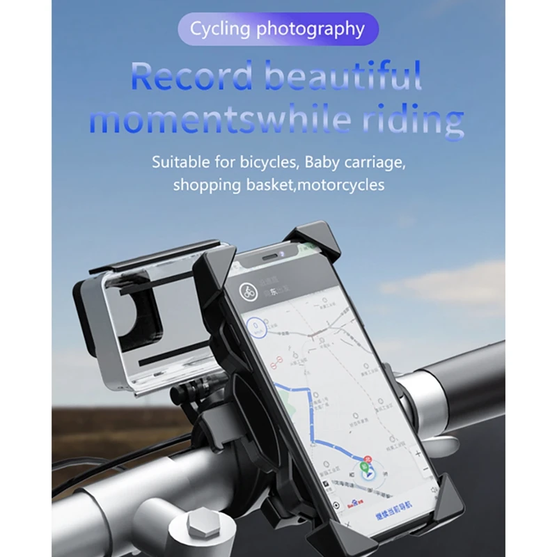 For Gopro Hero Action Camera Mobile Phone Bicycle Mount Bike Motorcycle Bracket Holder for Go Pro 9/8+ Stand Frame Clip | Электроника