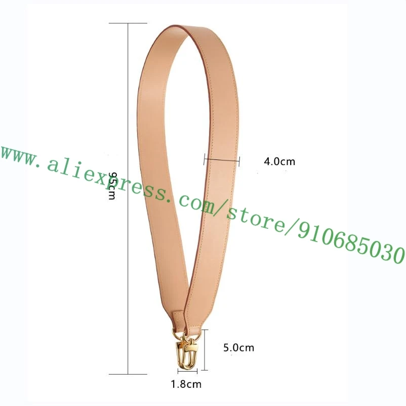 Genuine Vachetta Patina Calf Leather Shoulder Strap For Lady Handbag Bucket Bag Parts Replacement Substitute