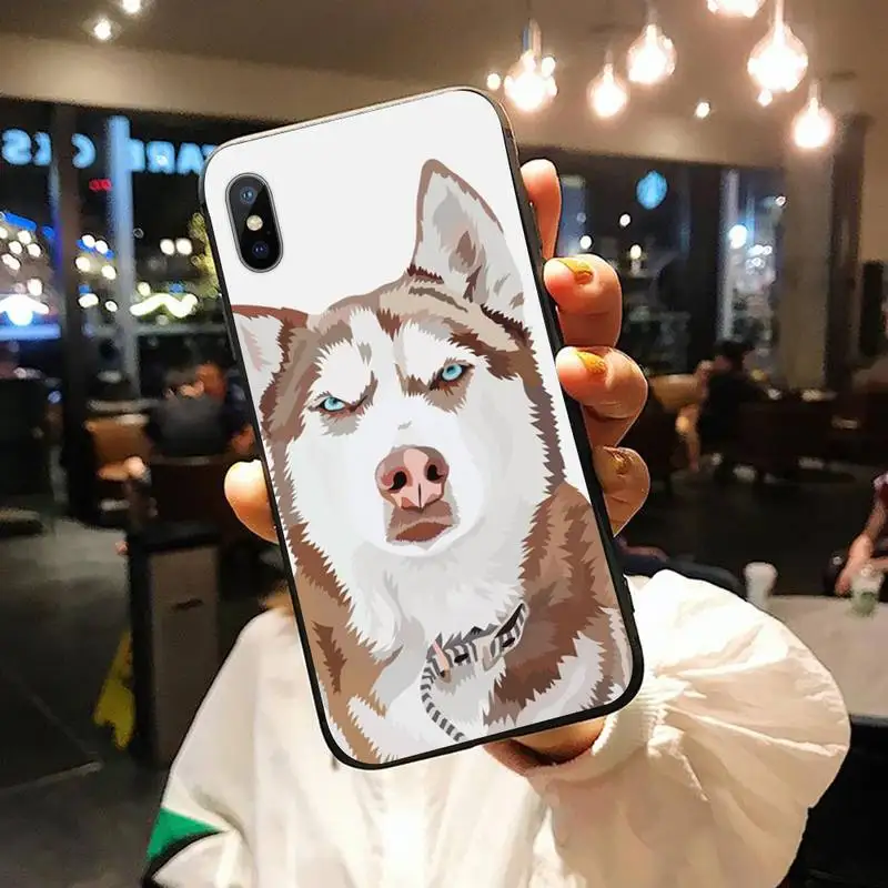 

Husky Animal sled dogs dog animal Phone Case for iPhone 11 12 pro XS MAX 8 7 6 6S Plus X 5S SE 2020 XR
