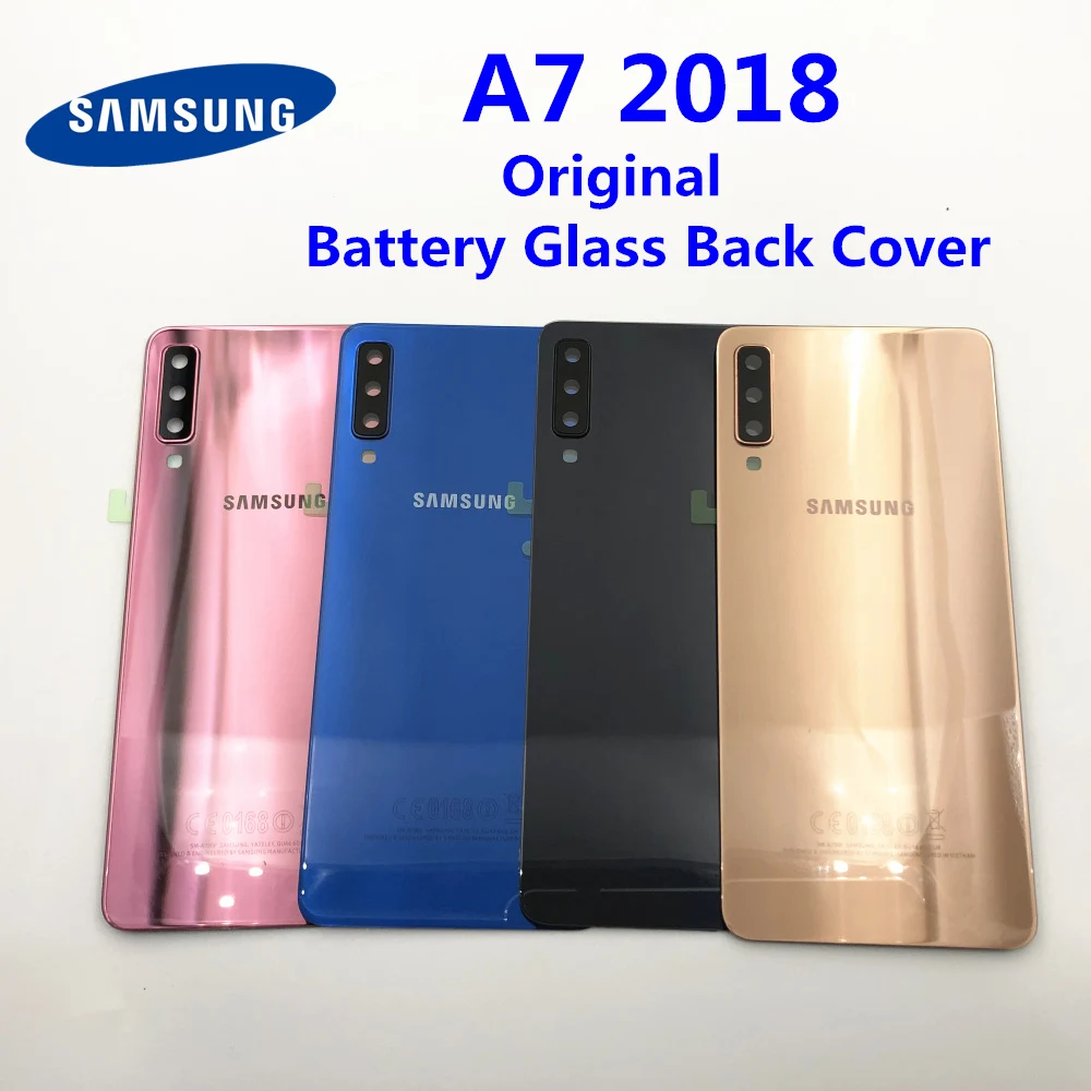 Оригинальное заднее стекло для Samsung Galaxy A7 2018 A750 чехол аккумулятора A750F задняя