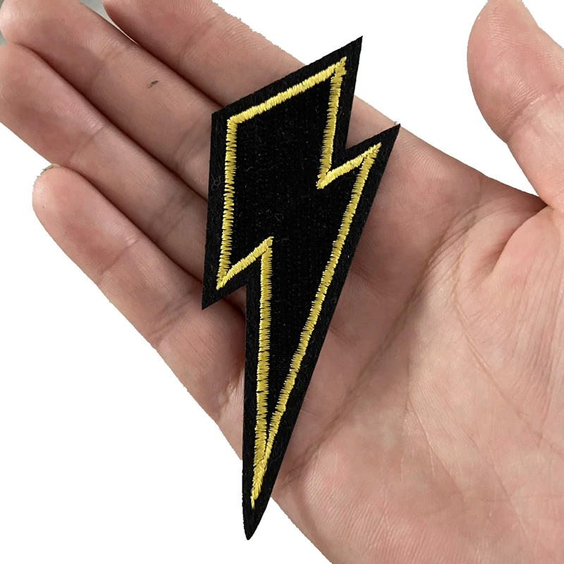 

lightning bolt symbol electric zap icon flash strike iron on applique patch for cloth
