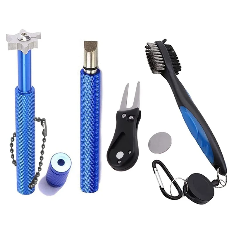 

Golf Club Cleaning Tool Set, Retractable Golf Club Brush Foldable Golf Divot Repair Tool for Golf Clubs,Golf Accessories