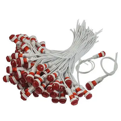 100 шт DC 12V красная лампочка с подсветкой сигнальная лампа индикатор