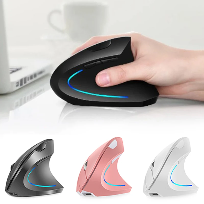 

Ergonomic Vertical Mouse 2.4G USB Wireless Gaming Mouse Computer Mice With Light