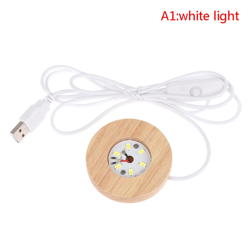

ztgs Wood Light Base Rechargeable Remote Control Wooden LED Light Rotating Display Stand Lamp Holder Lamp Base Art Ornament New