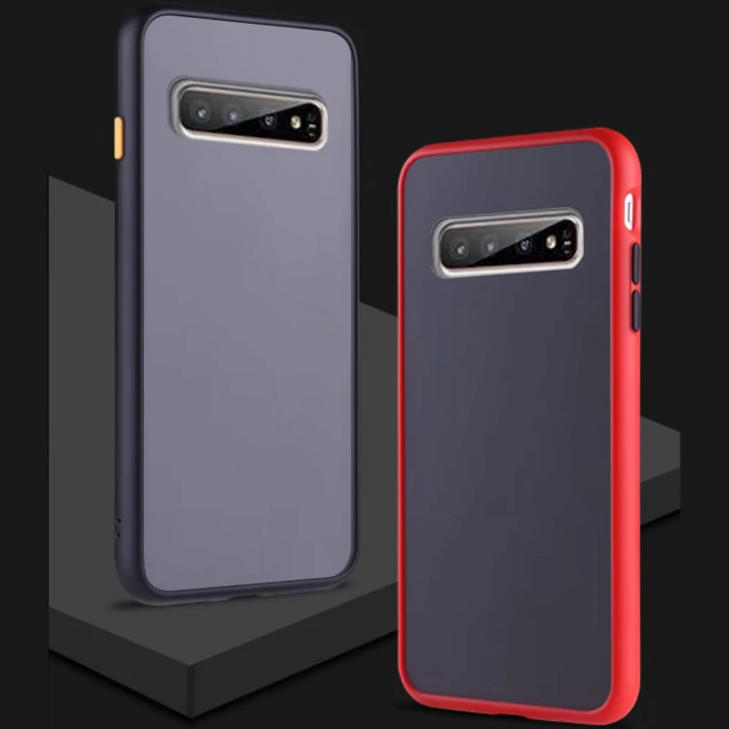 Чехол-накладка для Samsung Galaxy S10 Lite S10plus Plus матовый прозрачный роскошный