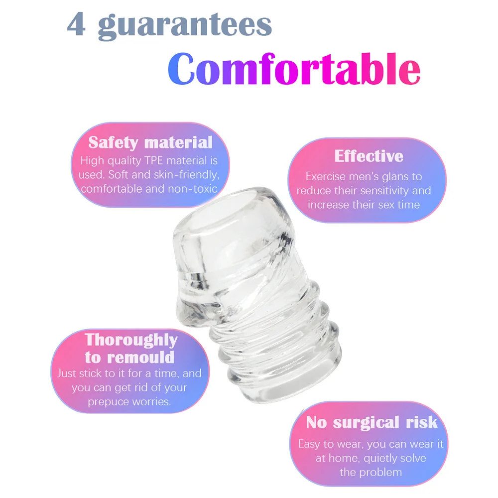 Мужской Массажер для задержки эякуляции кольцо пениса насадка увеличения |