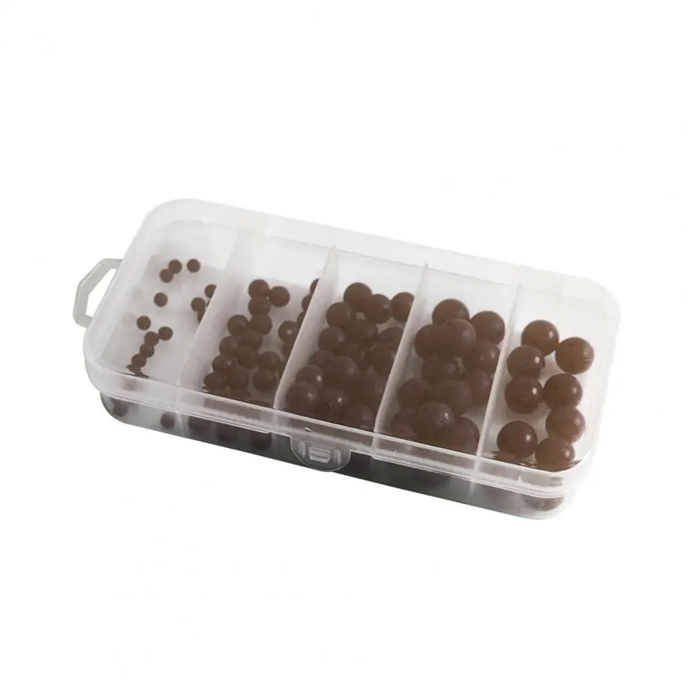 

Lightweight 100Pcs/Set Versatile Carp Fishing Beads Round Soft Rig Kits PE Fishing Stopper Beads 4 Specifications for Sea