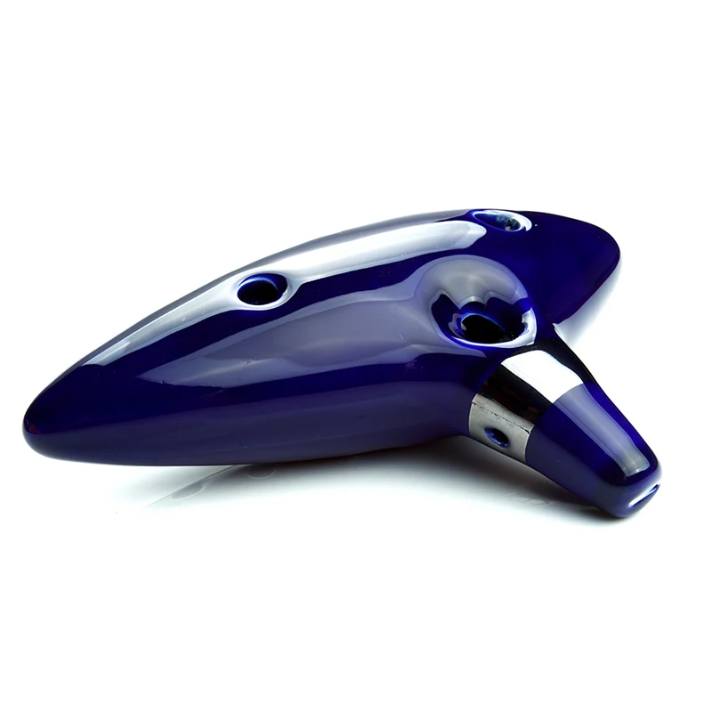 Классический синий музыкальный инструмент The Legend Ocarina с 12 отверстиями Alto C яркая