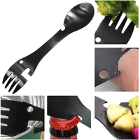 tableware spoon multi tool can opener flatware portable bottle cutlery multitool camp utensil fork stainless steel picnic