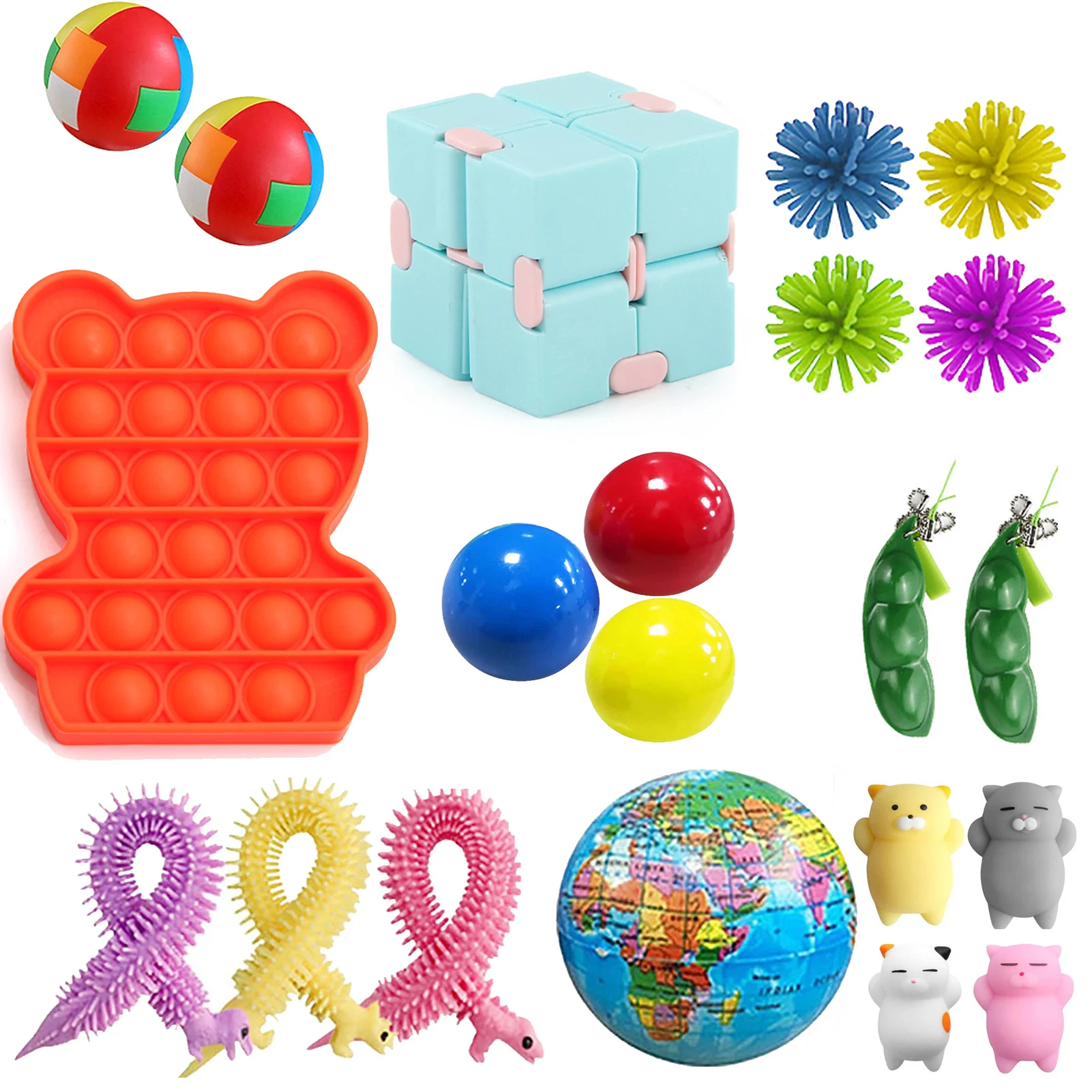

21PCS Sensory Toys Set Fidget Toy Adult Anti-stress Set Child And Adult Stress Relief And Anxiety Toy Kid Toys