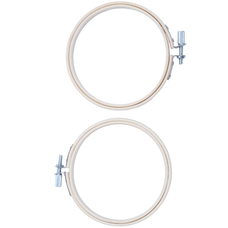 Набор колец с вышивкой обручи крестом деревянные круглые регулируемые