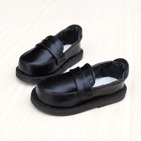 bjd doll black synthetic leather shoes flates for 13 24 tall sd dk aod dd doll free shipping heduoep