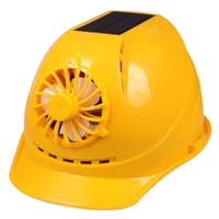 solar power safety helmet outdoor working fan hard hat construction workplace abs protective fan cap powered by solar panel