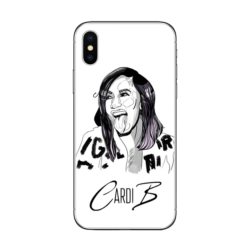 Чехол для телефона ciciber Singer Cardi B iPhone 7 8 6 6S Plus 5 SE XR X XS Max мягкий чехол из ТПУ 11 Pro