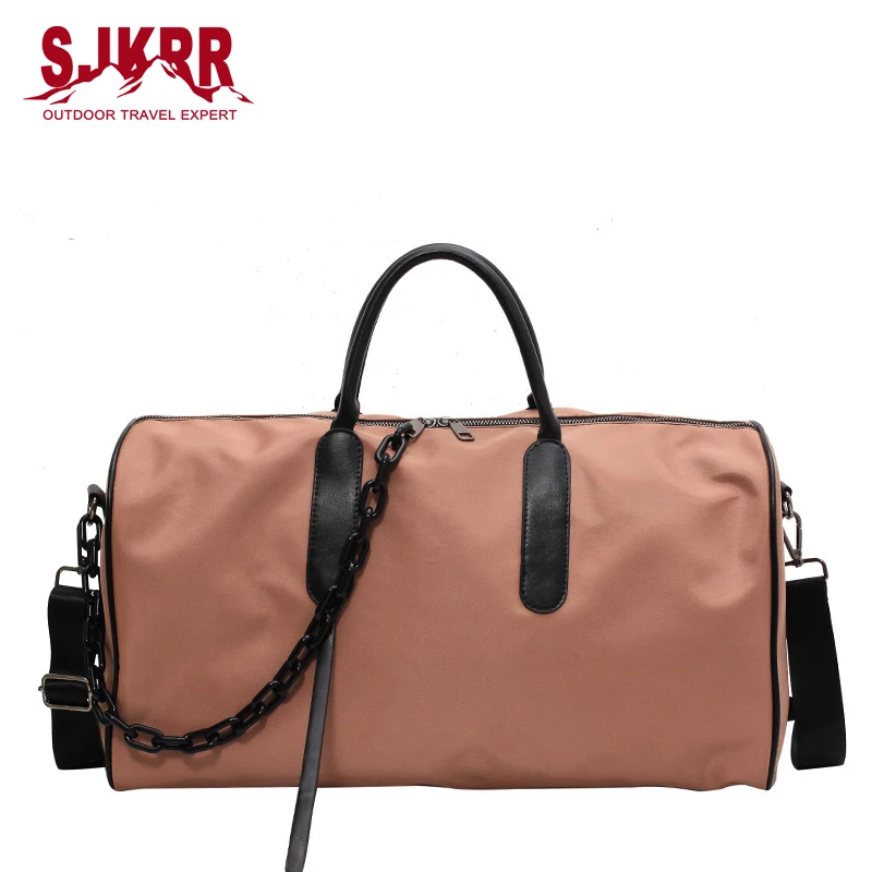 

S.IKRR 2021 New Oxford Travel Bag Brand Designer Chain Sports Gym Bag Large Capacity Duffle Bag Women Training Bags Men Handbags