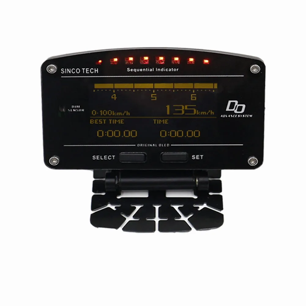 CNSPEED 10 в 1 Стиль Авто спортивный цифровой измеритель OLED цифровой тахометр полный сенсор комплект Электрический автомобильный измеритель YC101196