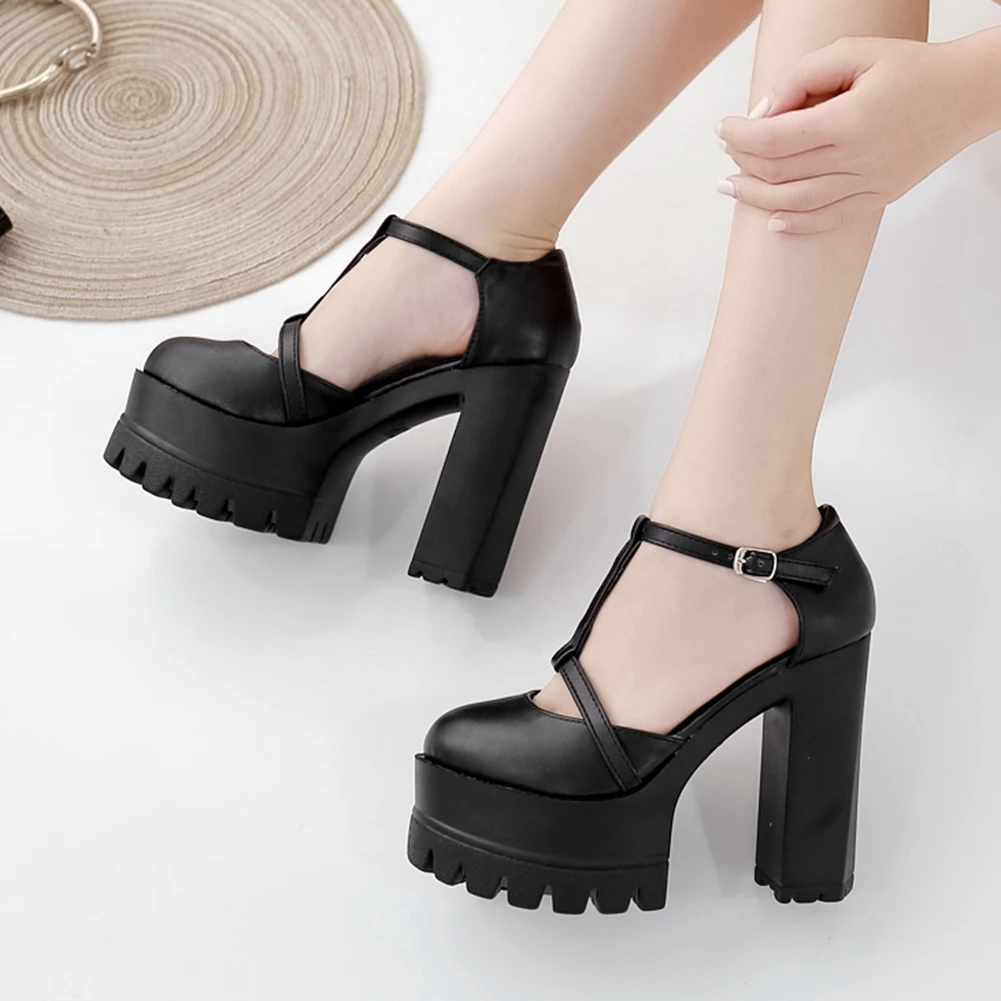 

Женские брендовые дизайнерские босоножки Karinluna, офисные сандалии на платформе и толстом каблуке, с Т-образным ремешком