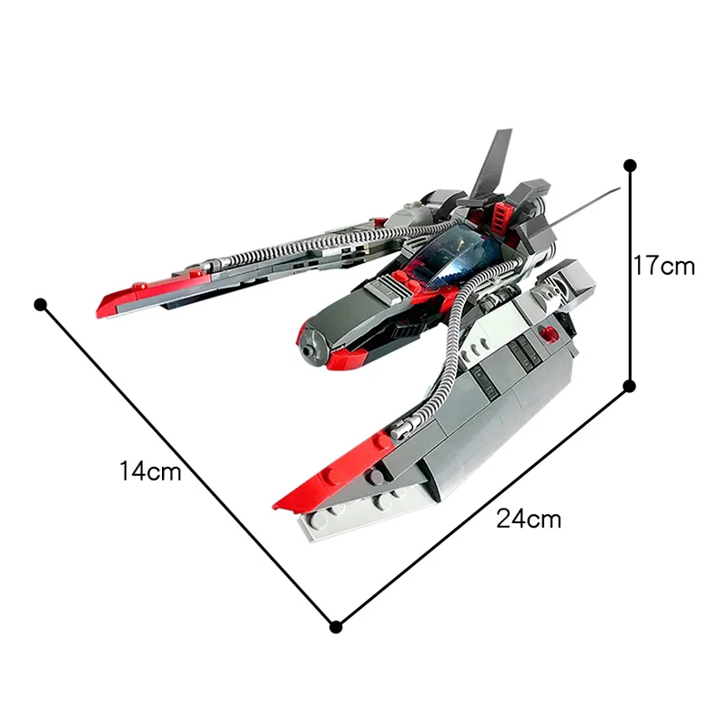 

Star Space Fighter Ship Space Series Military High-tech Fighter MOC Building Blocks Bricks Children's Toys For Kids DIY Gifts