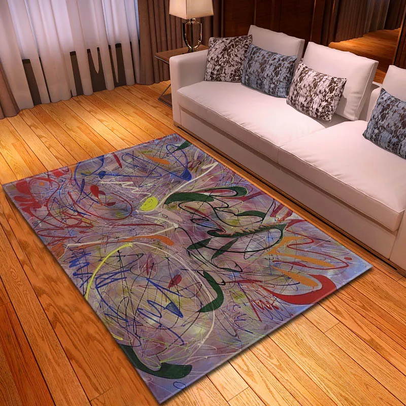 

Fashionable modern abstract geometric carpet soft non slip sofa living room carpet home decoration bedside floor mat bedroom liv