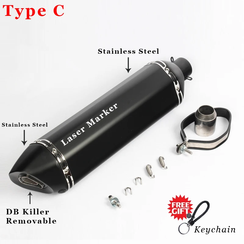 Qiilu Silencieux Tuyau 1 Universel 51mm Silencieux Tuyau D/échappement Silencieux Insert DB Killer Bruit Eliminator Moto Modification Accessoire
