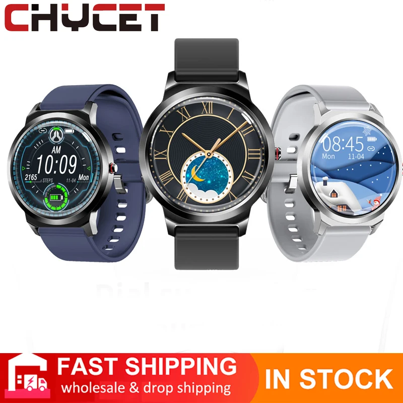 

CHYCET 2021 NEW Men Smart Watch Women Waterproof Ip67 Heart Rate Blood Pressure Monitor Alarm Clock Smartwatch for Android IOS
