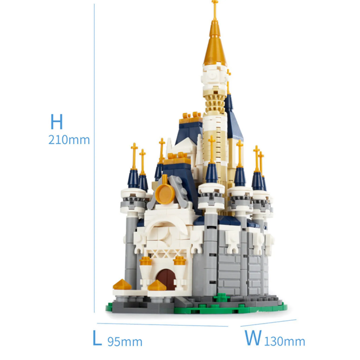 

New 632PCS Disney Castle 8 Figures 8in1 Mickey Minnie Donald Duck Castle Friends Girls Model Building Blocks Bricks Toy Kid Gift