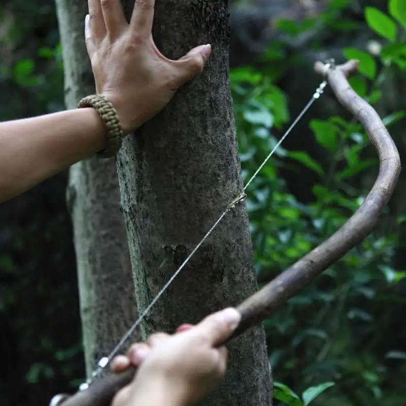 

4-Strand Stainless Steel Wire Saw Fret Saw Emergency Survival Gear Hiking Hunting Camping Ideal For Survival Kits Outdoor Tool