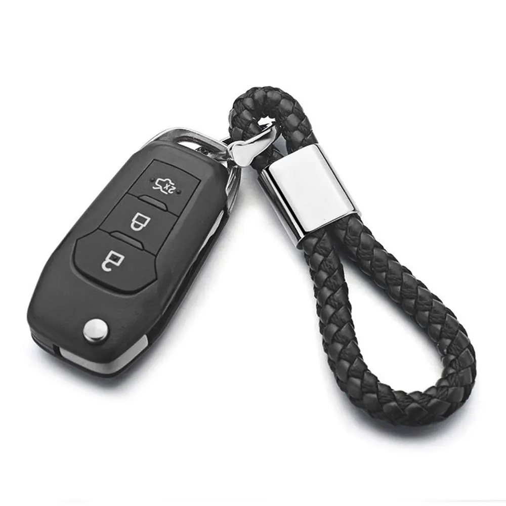 Брелок из натуральной кожи с логотипом автомобиля брелок эмблемой для Toyota Rav4 Corolla