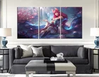 3 шт. Дух цветок Ahri изображение League of Legends игры дома Декор для дома Декор настенные картины на холсте для домашнего декора-без рамки