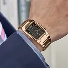 Мужские водонепроницаемые кварцевые часы WWOOR, черного и розового цвета, повседневные, водонепроницаемые, 2021