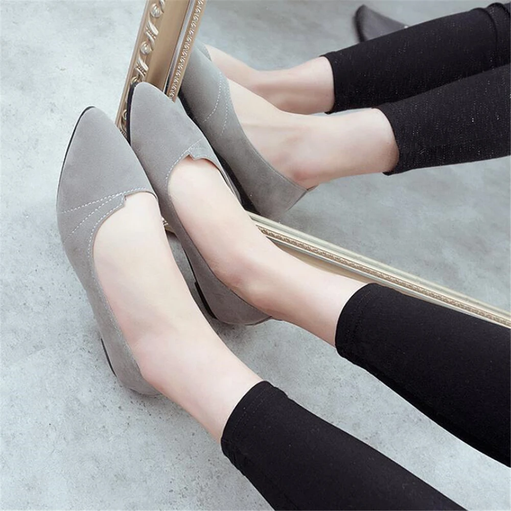 Женская обувь Женские балетки на плоской подошве для работы Тканевые туфли Милые
