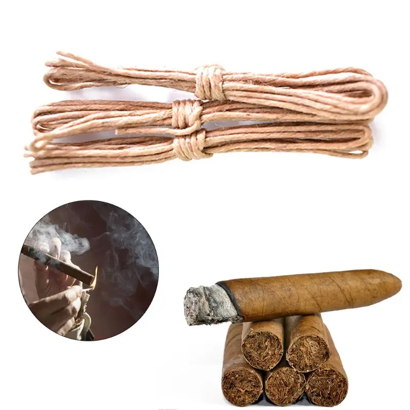 

5x Beeswax Wick Lighting Wax Hemp Rope Smoke Pipe Cigar Ignition Ropes Thread Cord Auxiliary Combustion H7ED