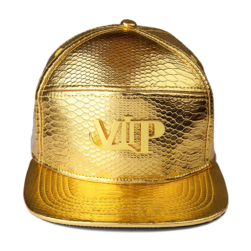 Fashion Mens Hip Hop Vip Baseball Caps PU Leather Casual Unisex Outdoor Hats Gold Black Red Snapback for Christmas Gift Letter