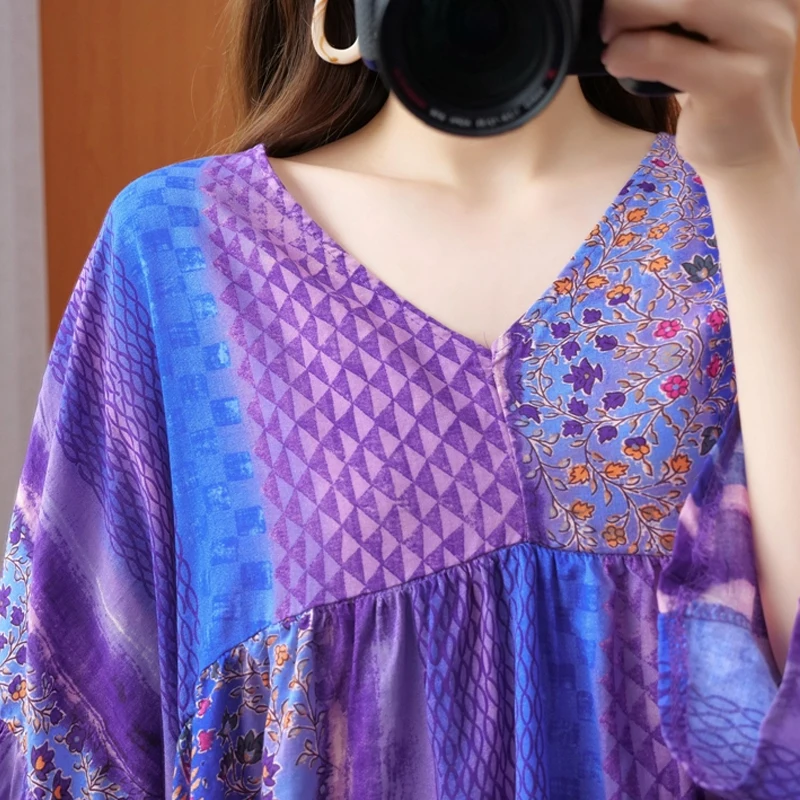 

Max LuLu 2021 New Summer British Design Women V-Neck Printed Blouses Ladies Casual Elegant Tops Female Floral Shirts Big Size