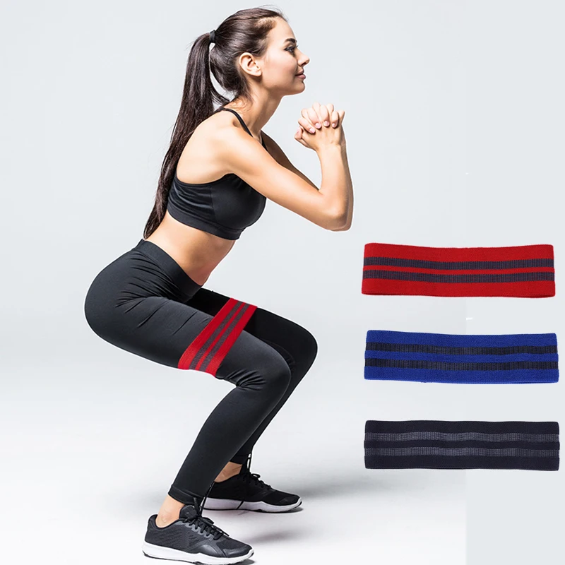 Противоскользящие хлопковые эластичные ленты для упражнений на бедра йоги