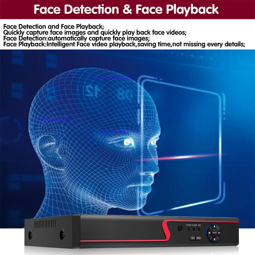 5 МП 6 в 1 HD TVI CVI AHD IP Security DVR 4 канальный регистратор H.265 цифровой видеорегистратор с