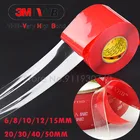 Двухсторонняя клейкая лента 3 м 10121520304050 мм, акриловая прозрачная наклейка без следов, Светодиодная лента, фиксированная автомобильная лента для планшета, ванной комнаты