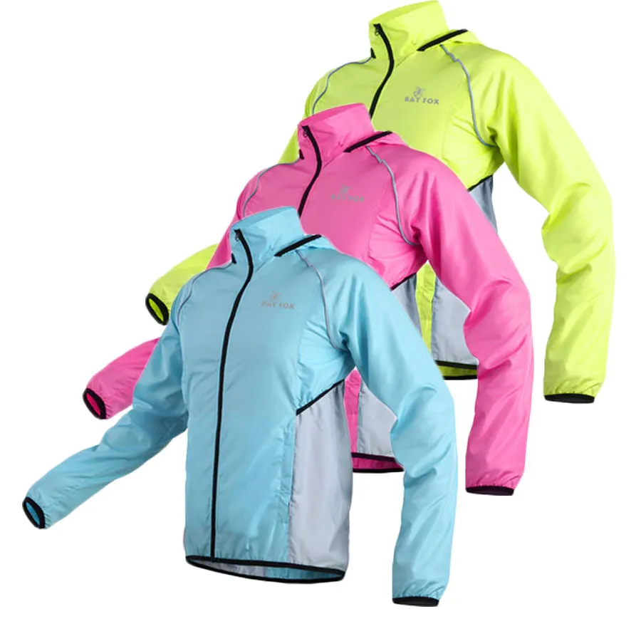 Велосипедная куртка с капюшоном ветровка высокая видимость 3 цвета зеленая синяя