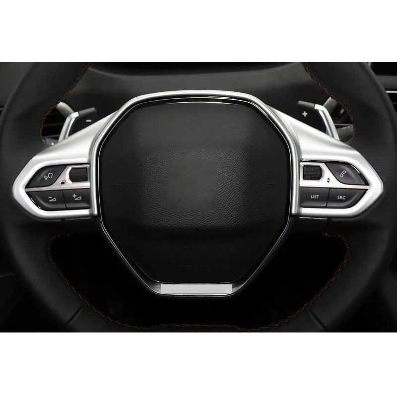 

Lsrtw2017 Abs Car Central Control Steering Wheel Gear Lever Trims for Peugeot 3008 5008 Accessories 2019 2020 shift knob